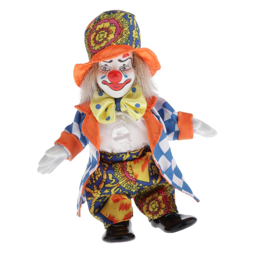 Vintage Collectible Porcelain Dolls - Poupées de clown bouffon en céramique
