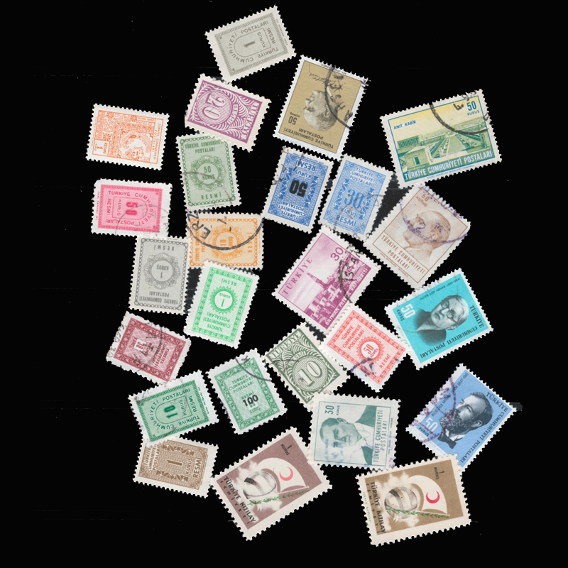 Collectible Vintage Postage Stamps - 20 pièces/lot de vieux timbres-poste turcs