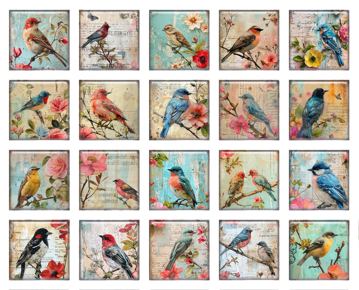 Vintage Collectibles For Sale - Cabochons en verre vintage, formes variées