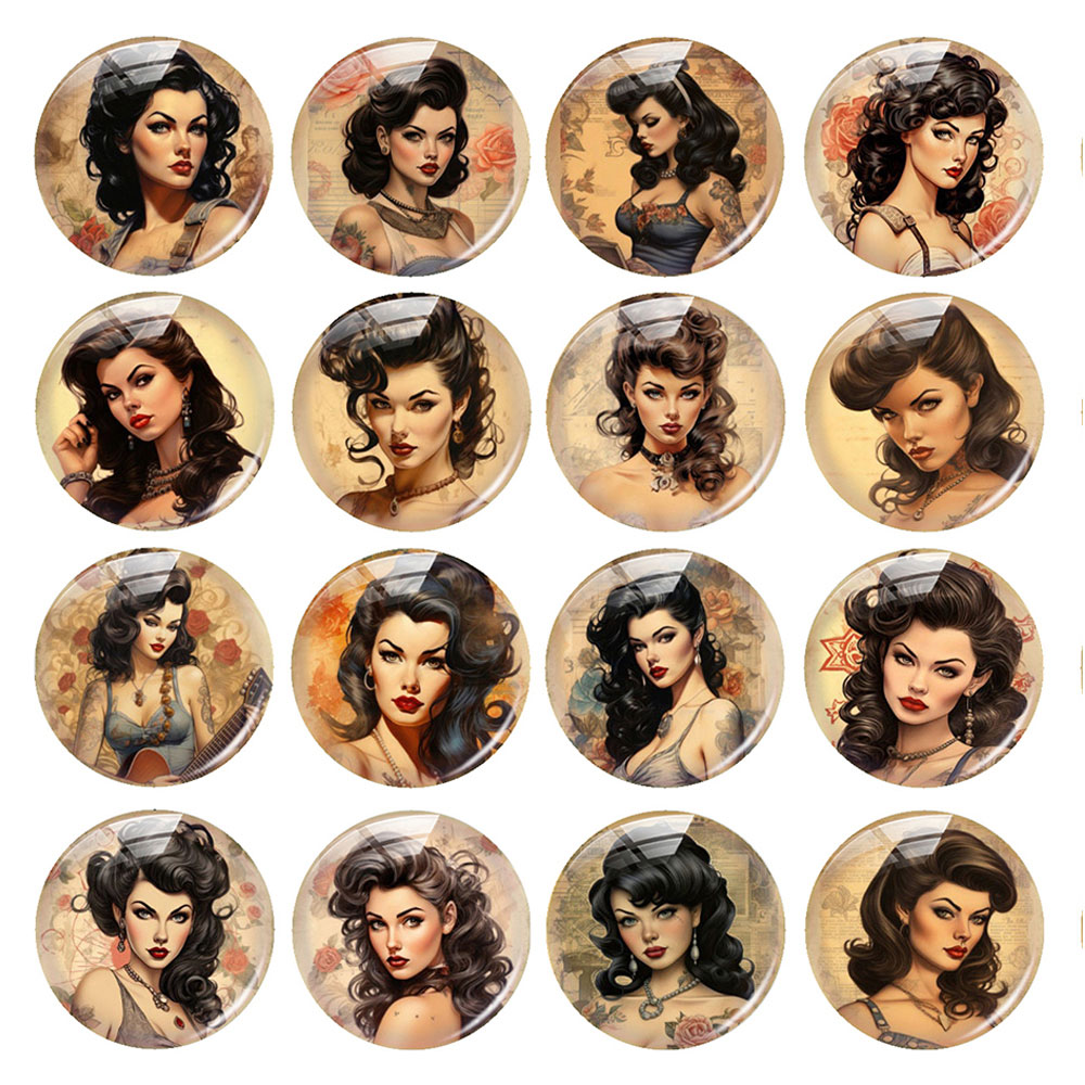 Vintage Collectibles For Sale - Cabochons en verre vintage à dos