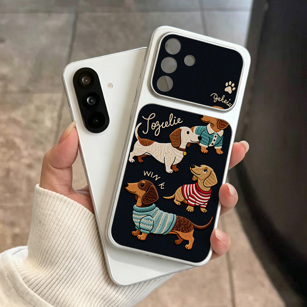 Camera Leather Case - Étui de téléphone en cuir motif