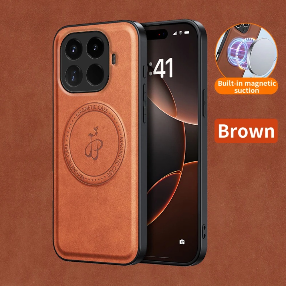 Camera Leather Case - Étui magnétique en cuir PU pour
