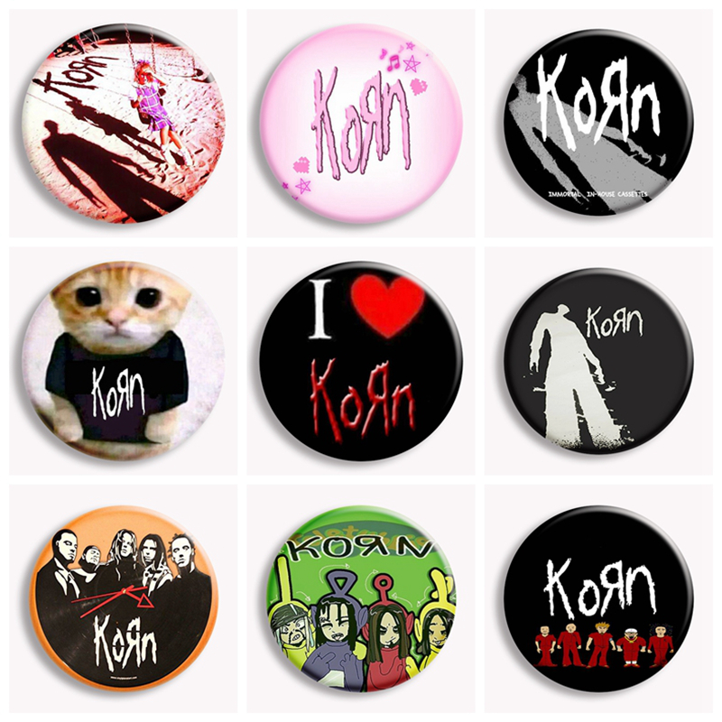 Vintage Collectible Pins - Broche de groupe Hip Hop Korn