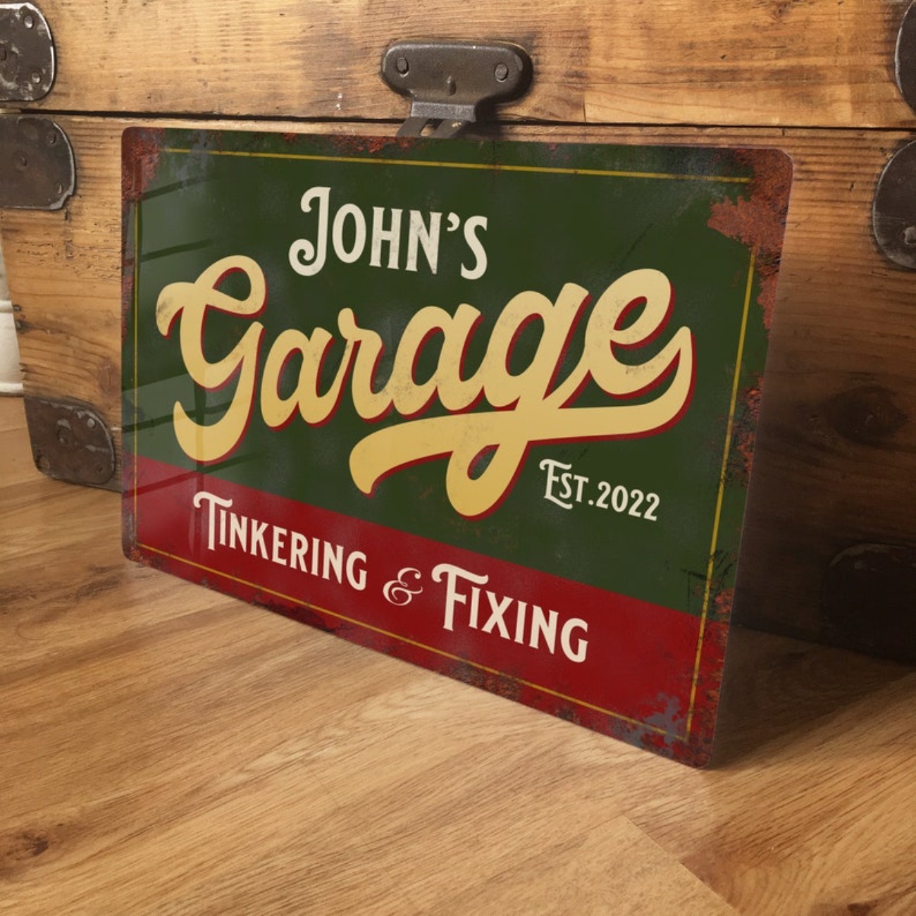 Vintage Collectible Plates - Panneau métallique de garage personnalisé-décor d'atelier