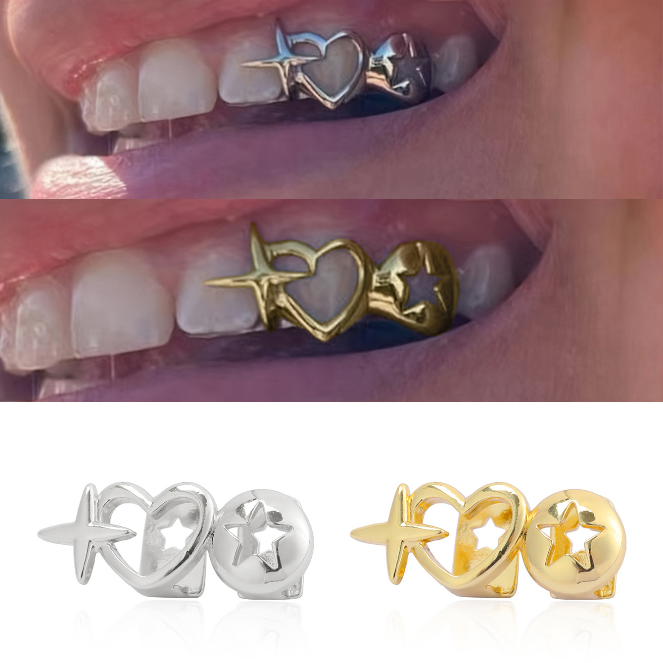 Punk Hip Hop creux coeur dents - Vintage Collectibles For Sale avis et prix